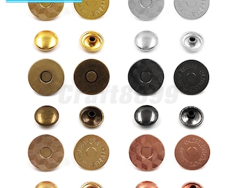 10 set / lotto 14mm 18mm metallo sottile chiusura a scatto magnetico per borsa da cucito borsa borsa mestiere portafoglio parti accessori materiali fibbia