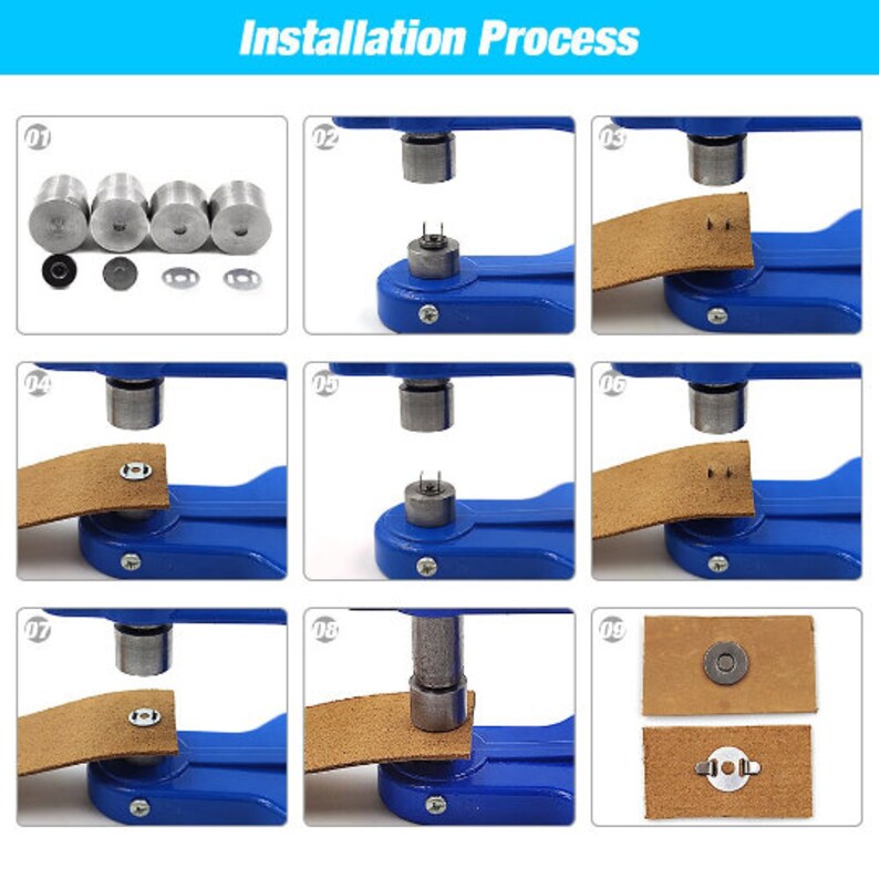 10 sets/partij 10mm-18mm Magnetische Knop Zakken Portemonnee Knoppen Magneet Gesp Metalen Snaps Magnetische Sluiting Installatie mallen Machine afbeelding 4