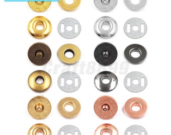 10sets/lot 17mm Magnetic Snap Round Button Purse Leather Fasteners Clasp For Purse Bag Wallet Notebook Craft Parts Accessories