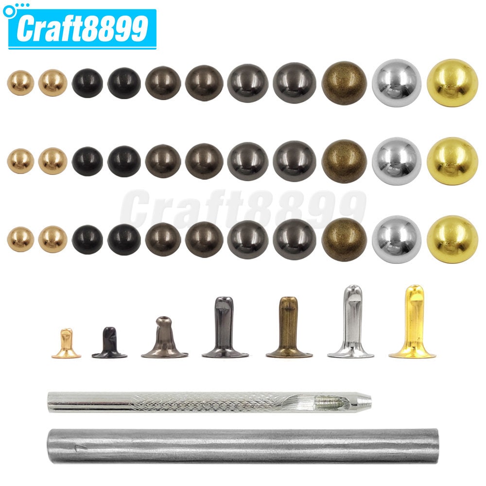 Lot De 100 Rivets En Cuir à Faire Soi-même - Pour Bracelets, Vêtements