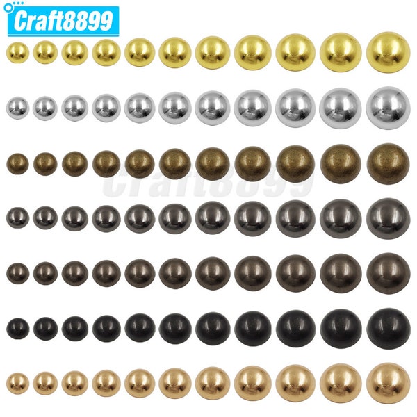 Metal Dome Cap Rivets Studs Round Rivet for Leather Craft Bag Belt Clothing Garment Shoes Collar Parts Accessories