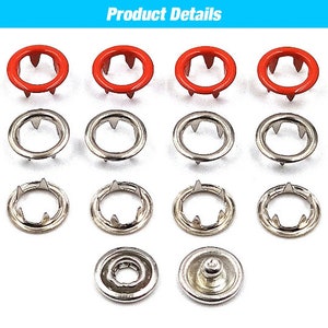 50 Sets 7.5/9.5/11mm Metalen Prong Drukknoop Druk op Knop Studs Bevestigingsmiddelen Holle Prong Ring met Mal Voor Kleding Kledingstuk Naaien Tassen Schoenen afbeelding 4