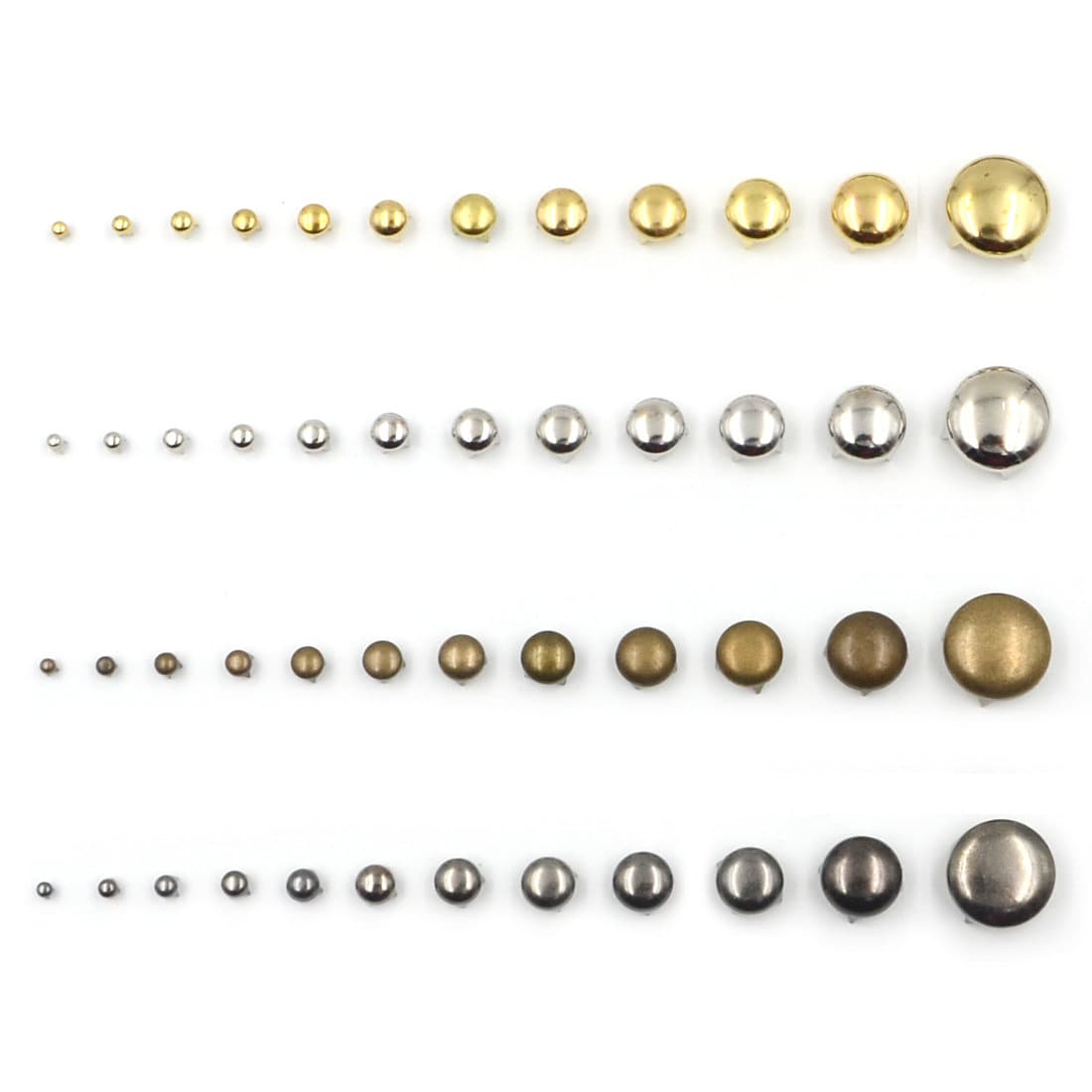 Rivets ronds à quatre griffes en métal, 100 pièces, pour cuir argenté, 6/7/8/9/10/12MM, pour vêtements, accessoires pour sacs, bricolage 15 Rivets ronds à quatre griffes en métal, 100 pièces, pour cuir argenté, 6/7/8/9/10/12MM, pour vêtements, accessoires pour sacs, bricolage 15