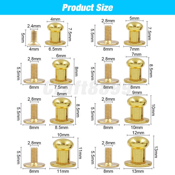 50 stuks zinklegering 14mm ster vorm klinknagels DIY stud met schroeven voor tassen kleding schoenen riemen DIY kleding schoenen decoratie accessoires, Goud
