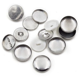 100pcs Sets/lot 16-60 DIY Handmade Fabric buttons Bread Shape Round Fabric Covered Button Cloth Metal 4 Back Cover Buttons zdjęcie 8