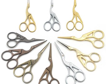 Cesoie Artigianali Vintage Per Ricamo E Punto Croce: Piccole Forbici In Acciaio Inox Con Manico TPR (Bronzo)