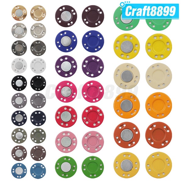 5 Pairs Magnetic Buttons Invisible Metal Button Sewing Supplies For Jacket Coat Cardigan Bag Handmade DIY Sewing Snap Buttons