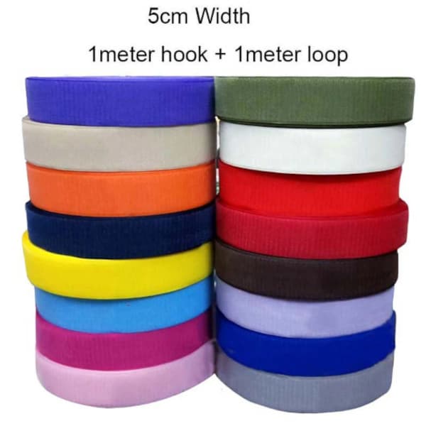 5cm Breite Klettbänder kein Klebekleben Haken Loop Verschluss Tape Nähen Magic Tape Sticker Klettband Couture Kleidung Schuh