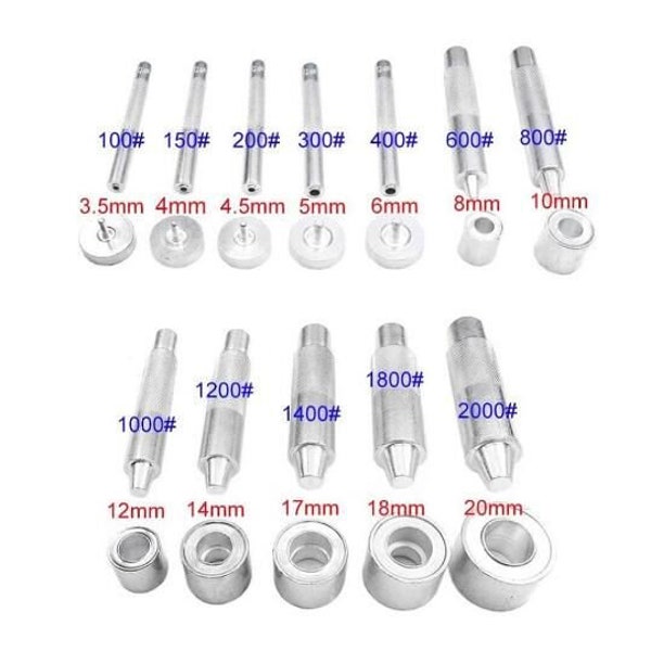 3.5-25mm Eyelets Tool Handmade Metal Eyelets Mold Tool Grommet installation Carbon Steel DIY High Quality Accessories