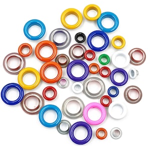 100pcs Mixed 11 Colors Hole Metal Eyelets For DIY Leathercraft Scrapbooking Shoes Belt Cap Bag Tags Clothes Accessories Fashion