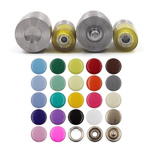 50 Sets 9.5mm 11mm Metal Prong Snap Button Press Button Studs Fasteners Solid Prong Ring With Mold For Clothes Garment Sewing Bags Shoes