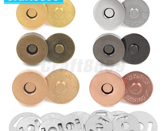 10 set / lotto chiusure a scatto magnetiche chiusure bottoni borsa borsa portafoglio borse artigianali accessori parti fibbia adsorbimento 14mm 18mm