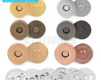 10sets/lot Magnetic Snap Fasteners Clasps Buttons Handbag Purse Wallet Craft Bags Parts Accessories Adsorption Buckle 14mm 18mm