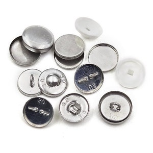 100pcs Sets/lot 16-60 DIY Handmade Fabric buttons Bread Shape Round Fabric Covered Button Cloth Metal 4 Back Cover Buttons zdjęcie 6