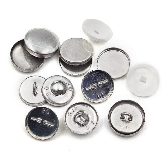 1.5cm Handmade Fabric Button Small (Set Of 12) 126 main image 1