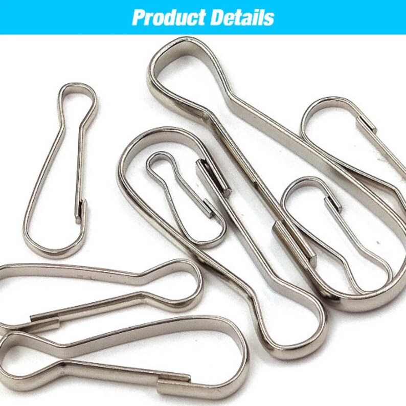 Snapping Spring 50pcs Snap Spring Clip Hooks Buckle Stainless Steel for Purse Zipper ...