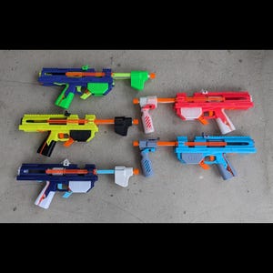¡NUDO DESHEBRADO, híbrido de cuerda/resorte, 115 fps! Lanzador de dardos de espuma de juguete Nerf HVZ, hardware bajo