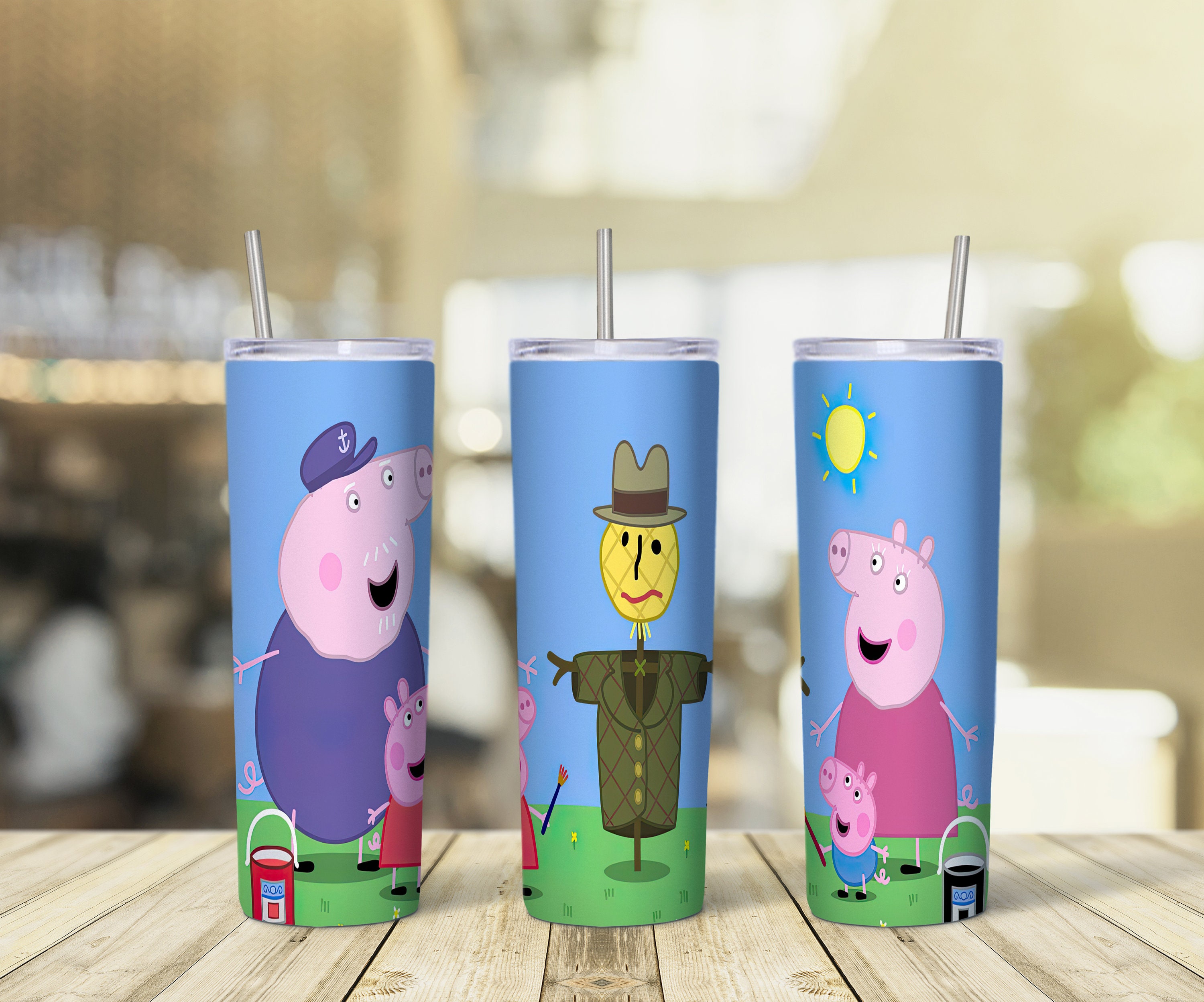 New Design Peppa Pig Kids Licence Character Mug 350ML Plastic Cup
