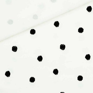 Jersey Black Dots Dots cream white