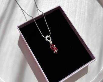 Spiderman Pendant Charm Necklace, Hanging Upside Down Spider-Man Charm Necklace, Superhero Charm Pendant