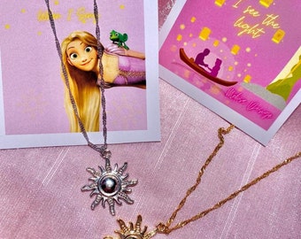 Rapunzel Tangled Corona's Creast Sun Necklace (GOLD Plated Brass) Rapunzel Necklace