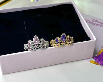 Rapunzel Crown Ring: Gold Plated Steel Adjustable Tiara