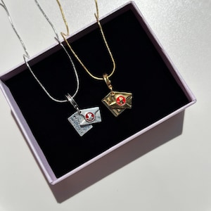 Collar con colgante de carta de aceptación de Hogwarts de H Potter, joyería de acero inoxidable, regalo para ella