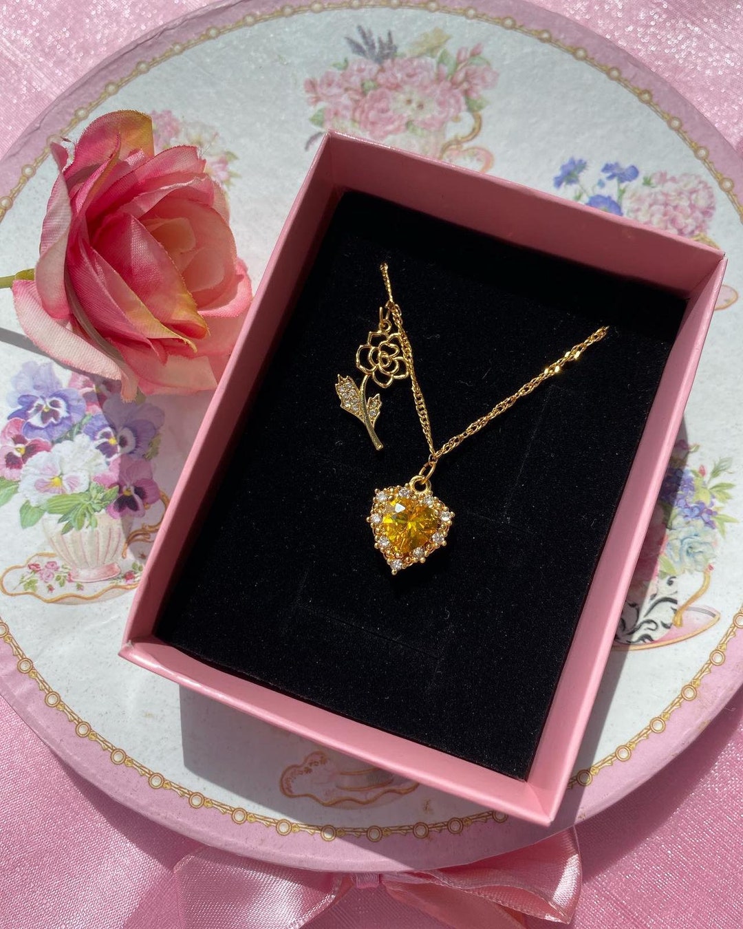 The Beauty Princess Belle Necklace, Rose Belle Necklace, Princess ...