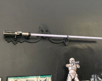 Darth Vader Lightsaber Display Stand, 3D Printed Wall Mount