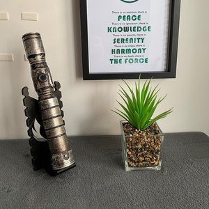 Custom 3D Printed Lightsaber Display Stand | Wall Mount for Star Wars | Jedi | Sith | Darksaber | Blade Clip | Custom Logo Options #25