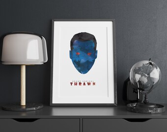 Grand Admiral Thrawn Portrait, Star Wars, Poster, Galactic Empire Custom Design, Artwork Print, Movie Fan Art, Home Décor.