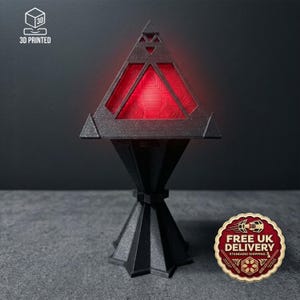 Sith Holocron LED-lamp | Star Wars-geïnspireerde lamp | Decoratie voor de donkere kant | Geekkamer | Cadeau | 3D-geprint