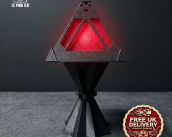 Sith Holocron LED Lampe | Star Wars inspiriert Licht | Dunkles Seitendekor | Aussenseiterzimmer | Geschenk | 3D Gedruckt
