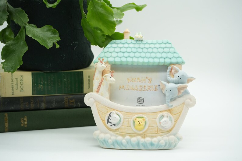 Vintage Noah's Ark Menagerie Russ Baby Photo Frame Holds Etsy Australia