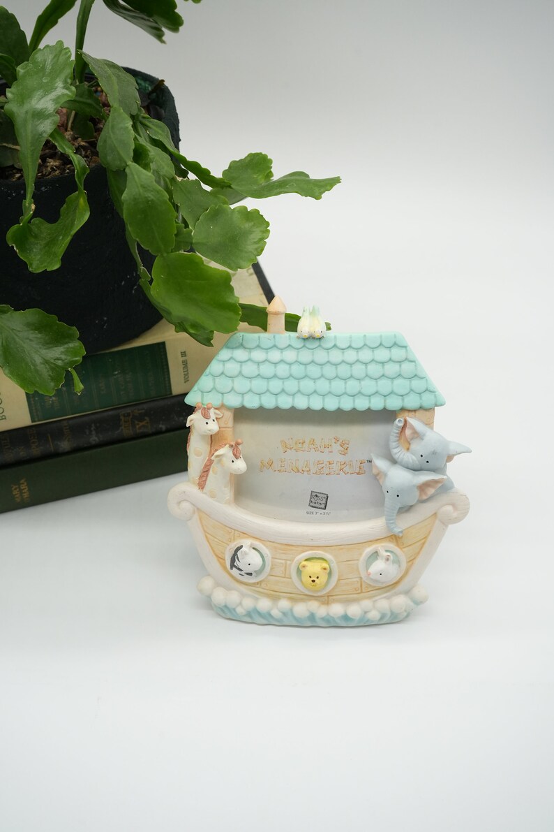 Vintage Noah's Ark Menagerie Russ Baby Photo Frame Holds Etsy Australia