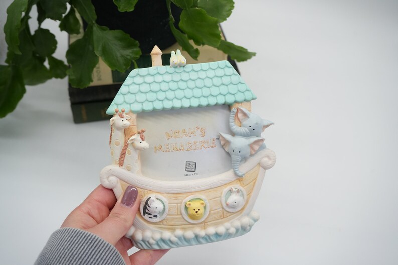 Vintage Noah's Ark Menagerie Russ Baby Photo Frame Holds Etsy Australia