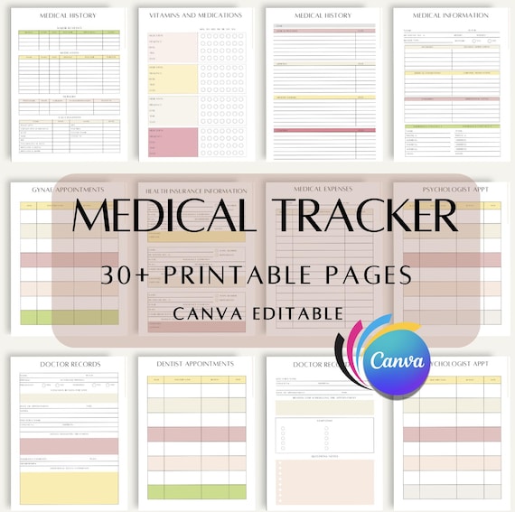 Printable Medical Tracker: Chronic Illness Planner (A4 PDF)