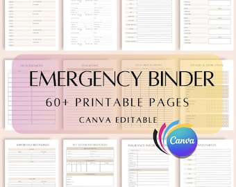 Emergency Binder Printable: End of Life Planner, Medical Binder (PDF)
