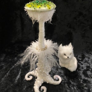 Mushroom forest pincushion handmade unique,