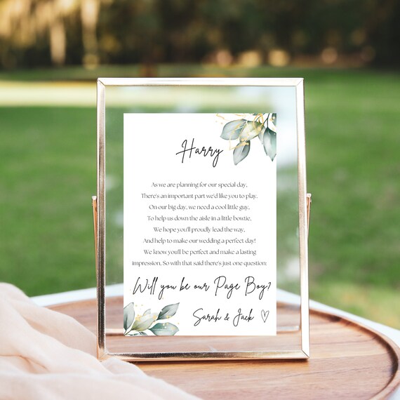 Page Boy Proposal Template Instant EDITABLE DOWNLOAD Will - Etsy