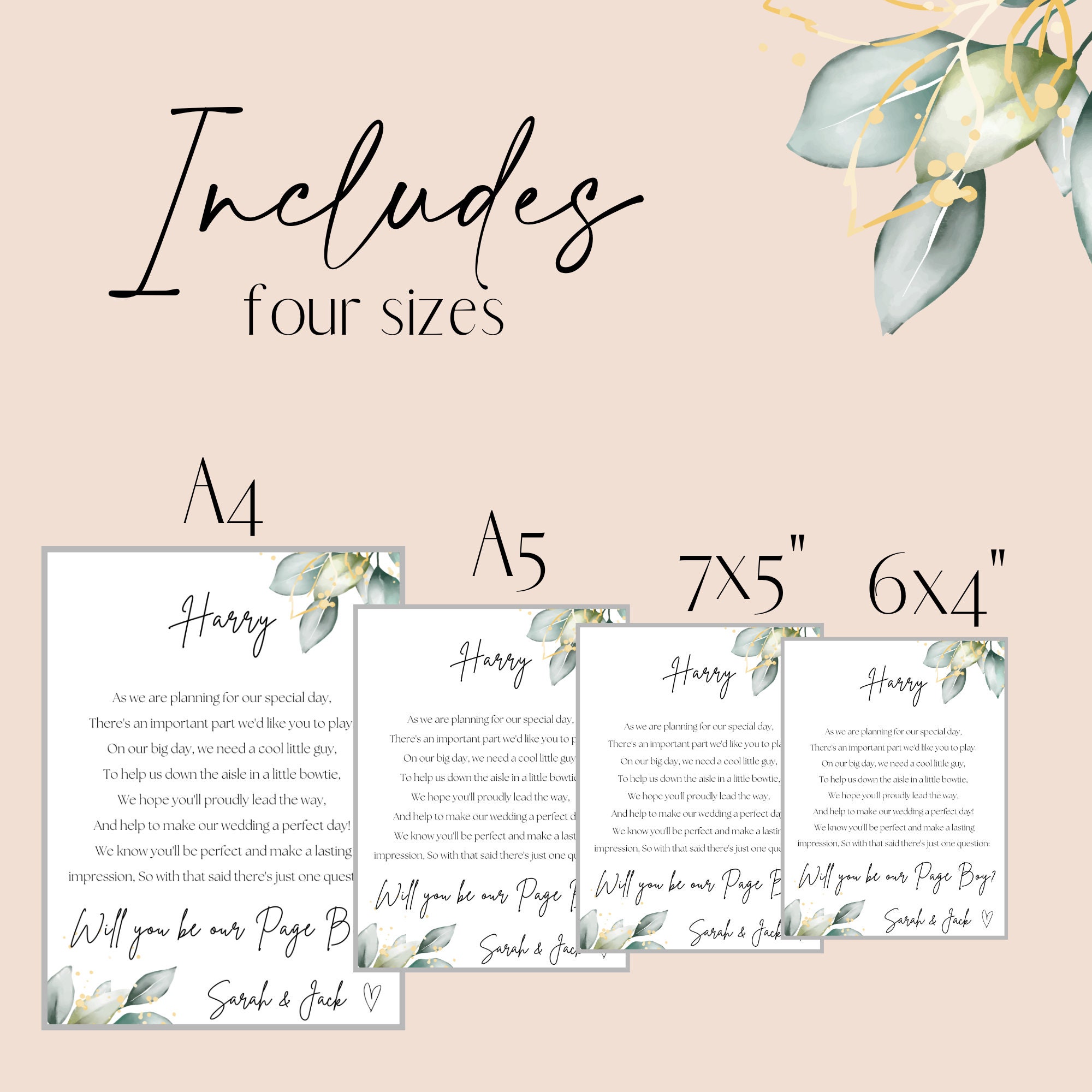 Page Boy Proposal Template Instant EDITABLE DOWNLOAD Will - Etsy