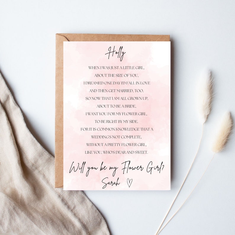 Flower Girl Proposal Template Instant EDITABLE DOWNLOAD Will Etsy