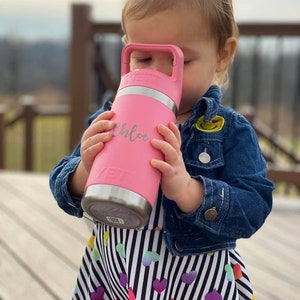 Engraved 12oz Stainless Steel Children&#39;s Cup - Custom - Authentic Yeti - Kids - Stainless Steel - Christmas Gift