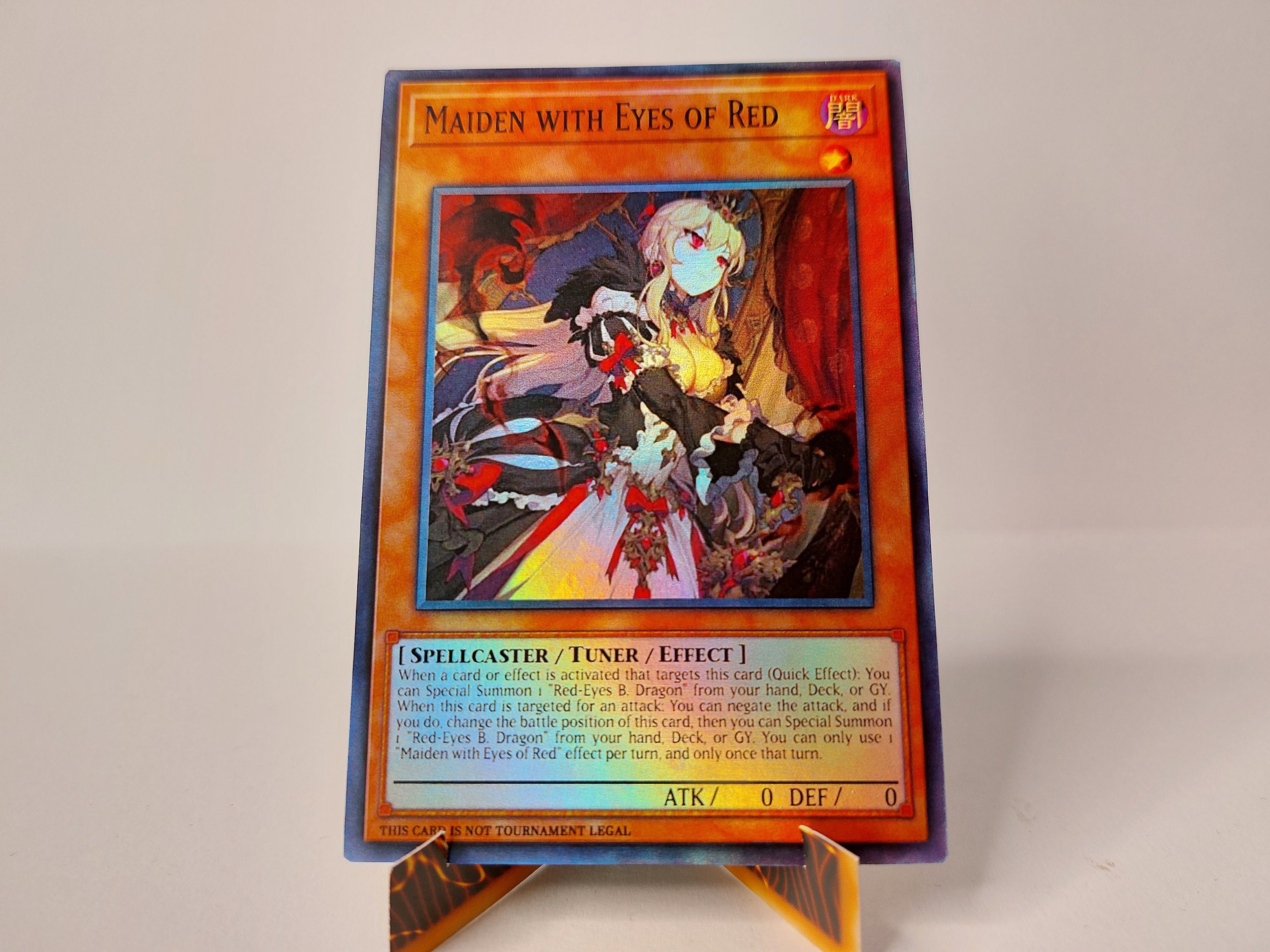 Custom Maiden with Eyes of Red Handmade PROXY Card Shiny