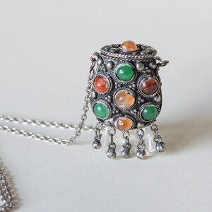 Moroccan Metal Pocket Necklace