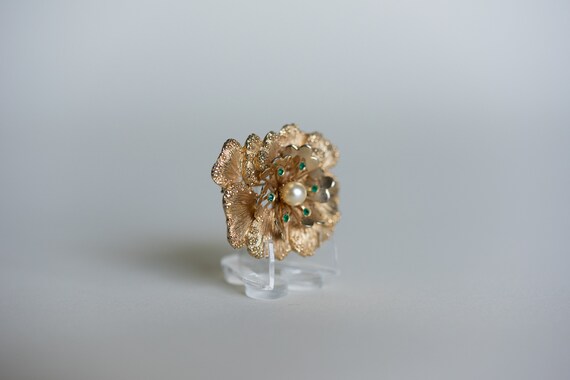 70-80s Sarah Coventry Flower Brooch - image 2