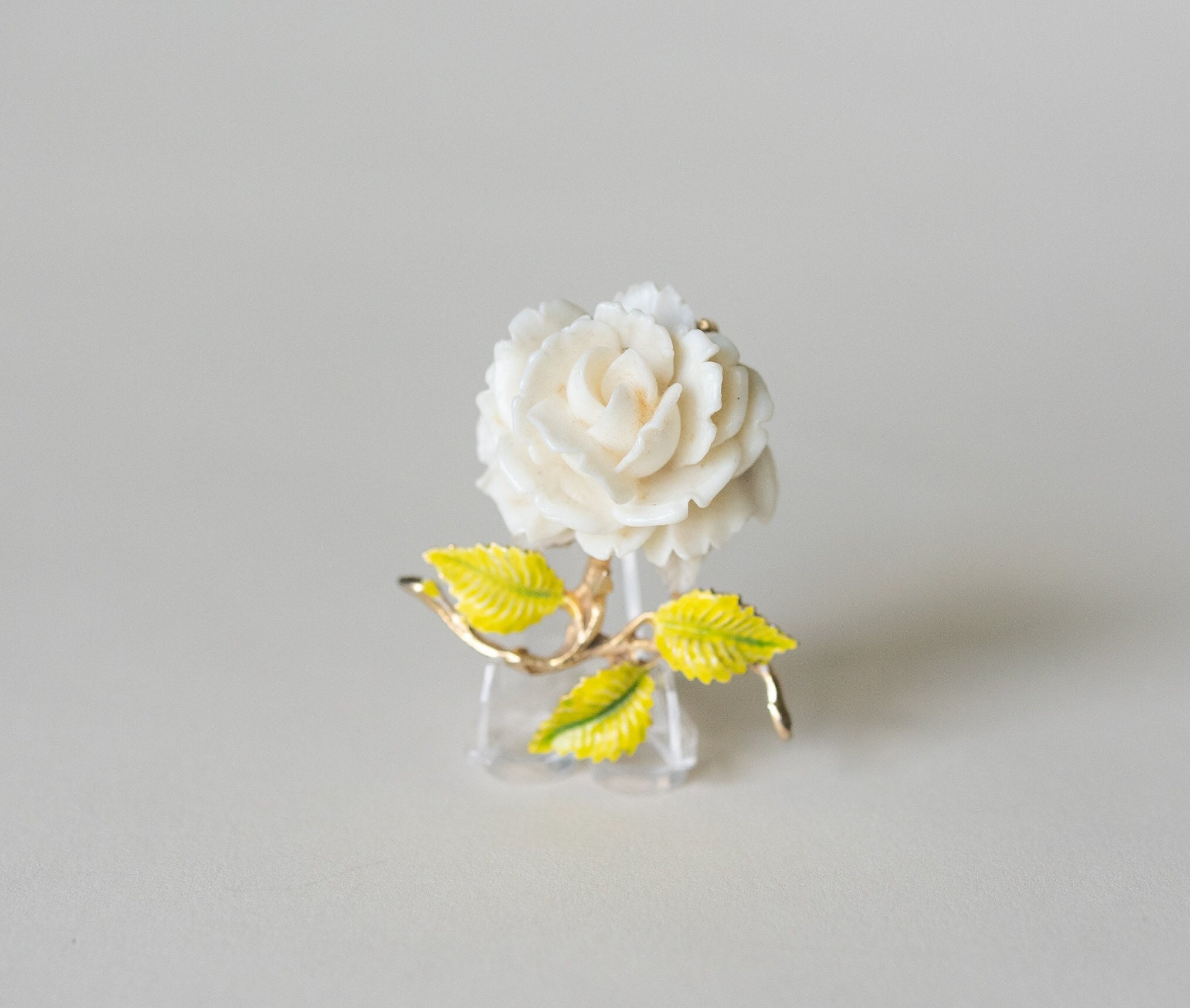 thumbnail image 2 of SELOVO Women's Sparkly 4in Long Big Rose Flower Leaf 2 of 10