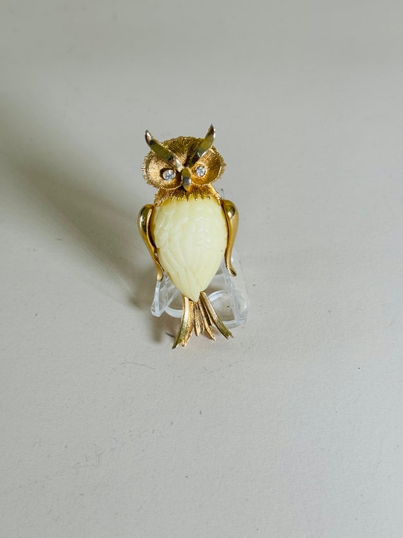 70s Large Owl Brooch