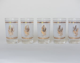 40-50s Vintage Dominion Wheat Glasses