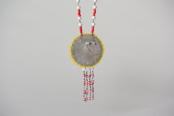 Vintage Native American Beaded Necklace - image 5